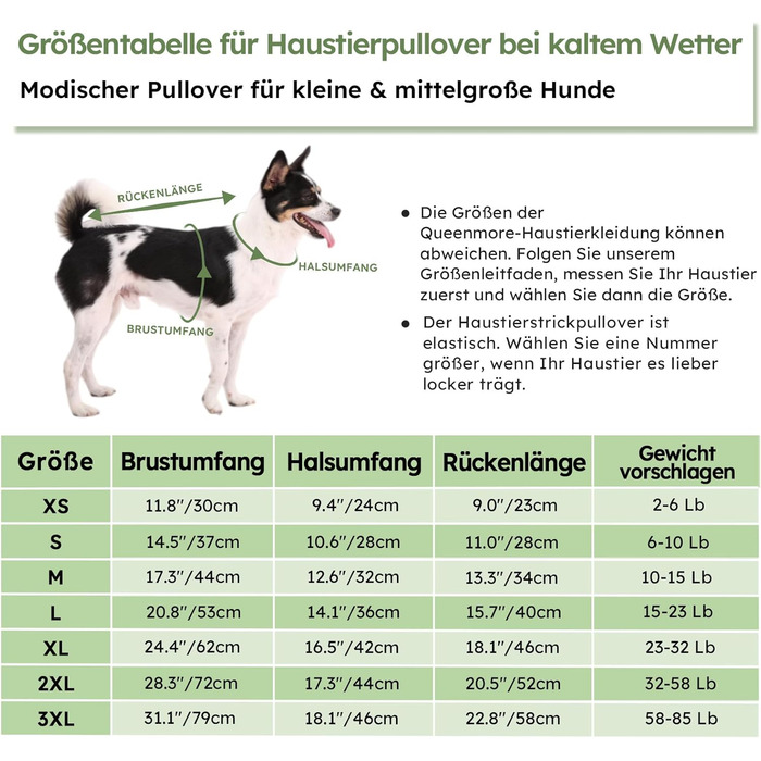 Теплий в'язаний пуловер для собак - тепла сорочка для джек-рассел, французький бульдог, чихуахуа, коргі, зелений, розмір S