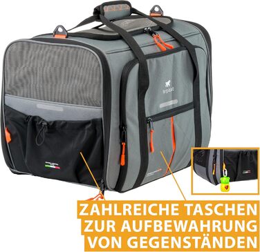 Переноска для собак та котів Ferplast Voyager PRO, сіра, 49x37x39 см, до 15 кг