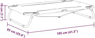 Зручне собаче ліжко vidaXL для середніх порід – металева рама та тканина | Підвищене, комфортне ліжко для дому та вулиці, довговічне, сучасне, 105 x 65 x 18 см, антрацит