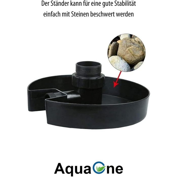 AquaOne Скіммер для ставка CSP-40, високоякісний поверхневий скіммер для очищення води у садовому ставку до 40 м², поверхневий фільтр-абсорбер, аксесуари для фільтрації та очищення ставка