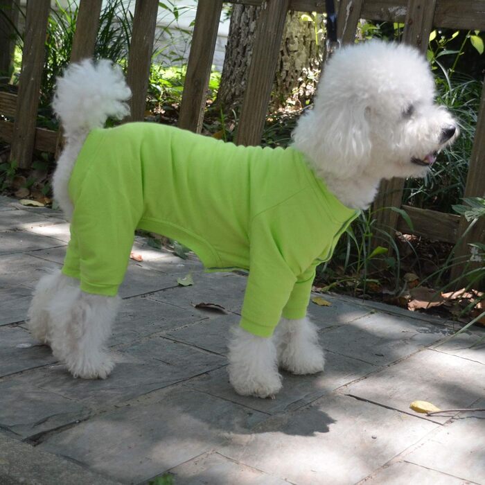 Комбінезон для собак Lovelonglong, бавовна, 4 лапи, великий/середній розмір XXL, зелений (для собак вагою ~27 кг)