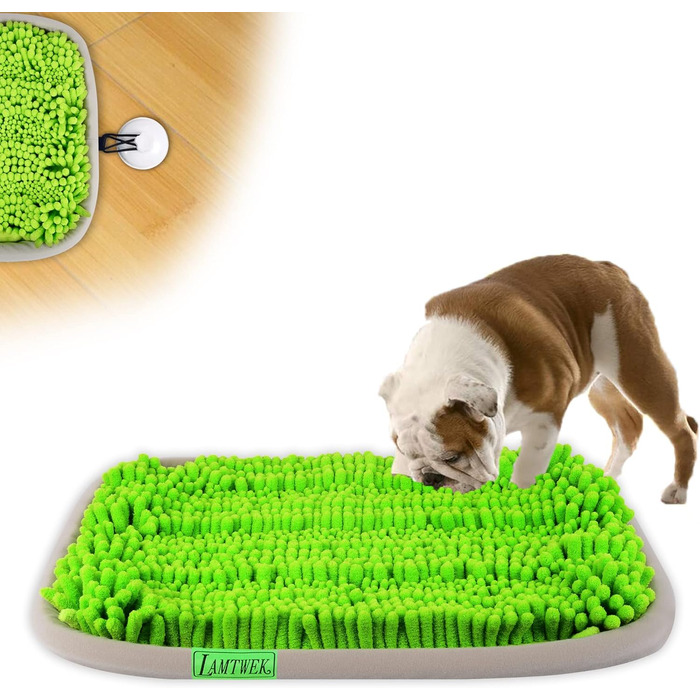 Килимок для собак-нюхачів, розвиває інтелект, миючий, неслизький, 43x53 см (Зелений)