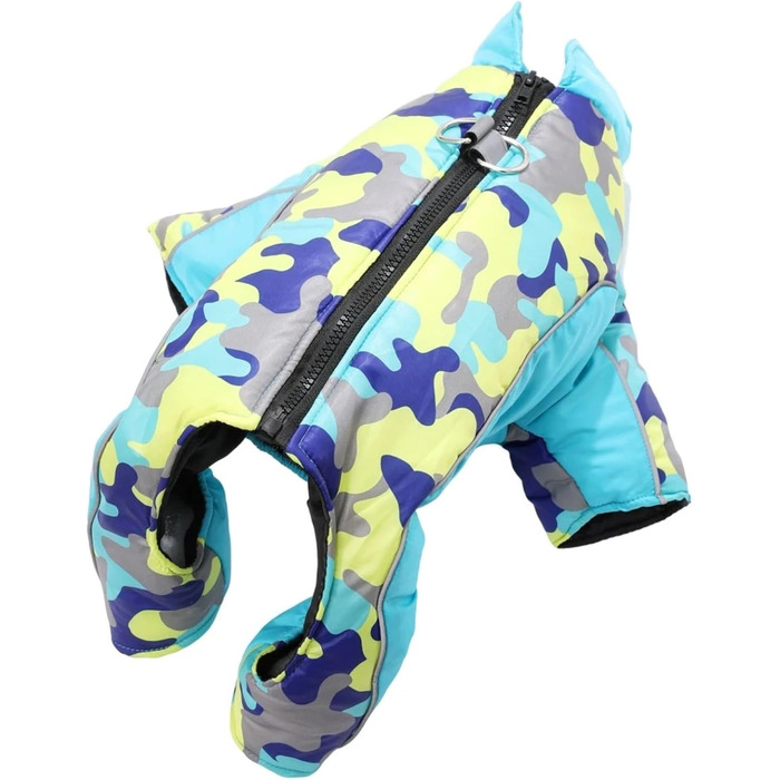 Водонепроникний та вітрозахисний комбінезон для собак з D-кільцем, зимовий, світловідбиваючий, для Shiba Inu, Schnauzer, Bulldogge, розмір 2XL