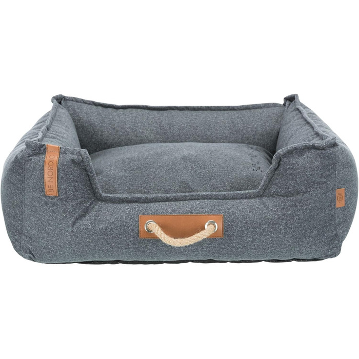 Лежак для собак TRIXIE BE Nordic Föhr, м'який, прямокутний, 120×95 см, сірий