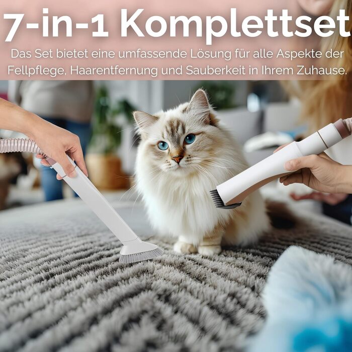 Машина для стрижки шерсті тварин Steinborg® з пилососом 13.500 Pa, професійний набір для догляду за собаками та котами