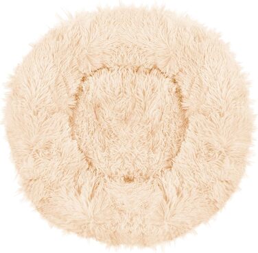 Кругле ліжко для собак Springos з антиковзною основою, 70 см, кремовий колір