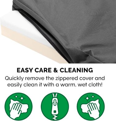 Лягу для собак Furhaven XL з піною-пам'яттю, вологостійкий, для дому та вулиці, з принтом логотипу, матеріал: оксфордський поліканвас, розмір: 102 x 81 x 10 см, сірий колір, великий (X-Large)