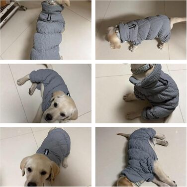 Водонепроникний теплий зимовий одяг для собак: куртка, жилет, пуловер для малих та середніх собак, з D-кільцем, Khaki S