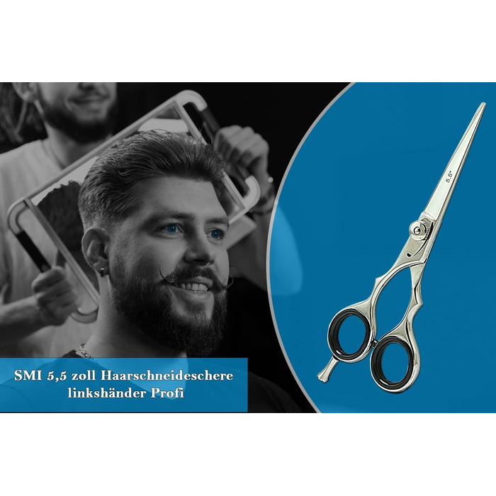Професійна фризьорська ножиці Linkshänder 5.5 дюймів для стрижки волосся жінок та чоловіків з нержавіючої сталі Razor Edge