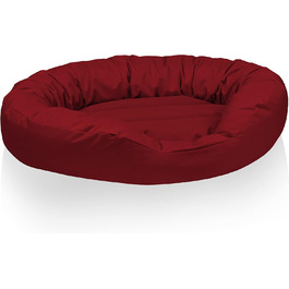 BedDog® Hundebett Sunny: велике овально-кругле лежанка для собак з Cordura, XXXL, RED-WINE (червоний), 150 x 120 x 23 см