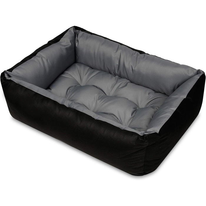 Крісло-ліжко для собак SuperKissen24, розмір L, 95x75 см, сірий (1 шт.) - миється