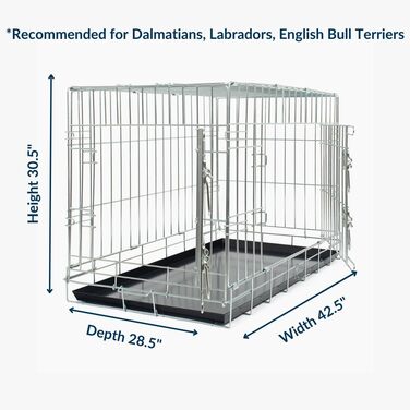 Клітка для собак Lords & Labradors XL, металева, срібляста