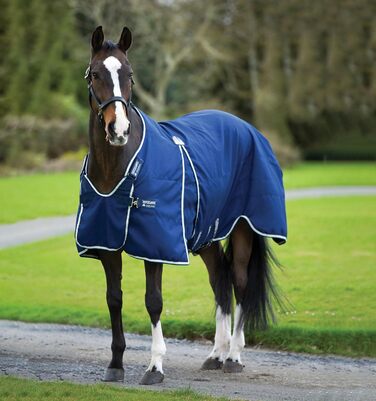 Кінська попона Horseware Rambo Optimo Stable Sheet, поліестер, водостійка, для стайні, літня, темно-синя, охолоджуюча
