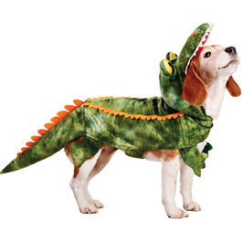 Костюм крокодила для собак - Веселий карнавальний костюм для собак різних розмірів, ідеальний для Хелловіну та косплею. Розмір L: обхват шиї 33-43 см, обхват грудей 51-64 см, довжина 36 см