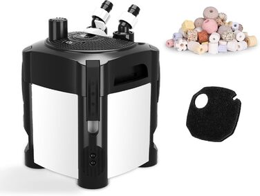 Зовнішній фільтр для акваріума AQQA, 1200 л/год, 3-ступенева фільтрація, 18W, до 250 л