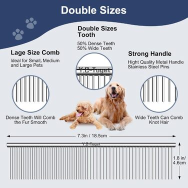Слікер-щітка для догляду за собаками Goldendoodle, пуделями та іншими породами Doodle, з повітропроникною подушкою, комплект для розчісування, швидке розплутування шерсті та економія часу