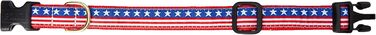 Собачий нашийник Up Country SST-C-XL Stars and Stripes, широкий 2,5 см, розмір XL, патріотичний дизайн