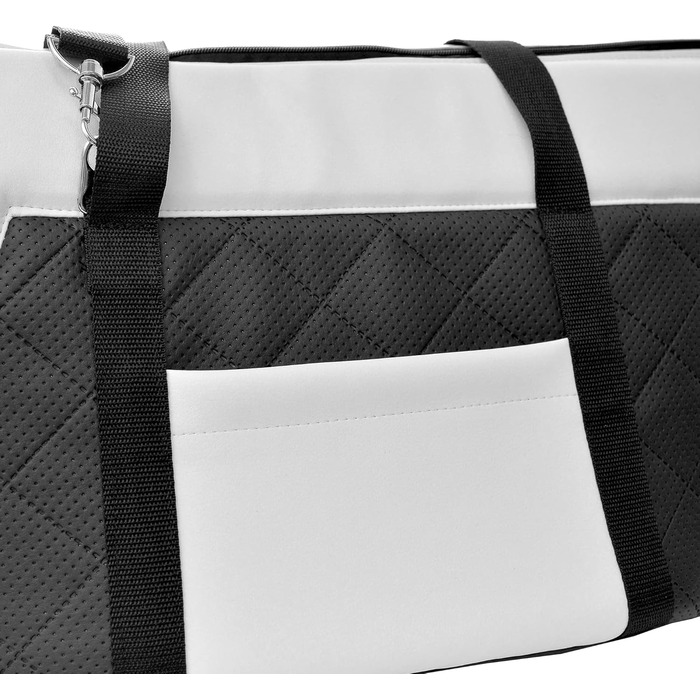 Сумка-переноска для собак та котів Boutique Zoo, чорно-біла (штучна шкіра), до 5 кг