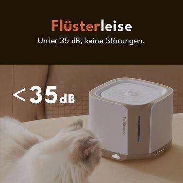 Автоматичний фонтан для котів Snow+ 2л з фільтром, тихий, 3 режими, для котів і малих собак, з оглядовим вікном