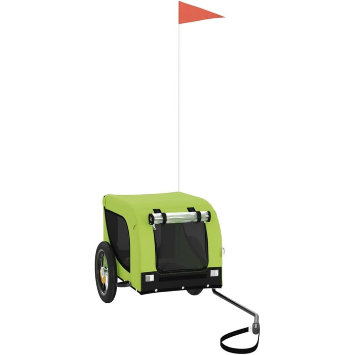 SECOLI Причіп для собак, візок для собак, бугі для собак з відбивачем. Причіп для велосипеда для собак до 30 кг, зелений, 124 x 53 x 53 см