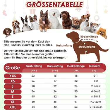 Пуловер для собак SlowTon на Різдво з оленем - теплий зимовий костюм для маленьких та середніх собак, червоно-білий XL