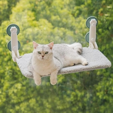 Гамак для котів MEWOOFUN, складаний, на присосках, до 18 кг, S-45x30x20см