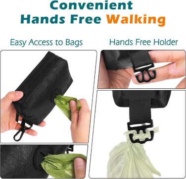 Диспенсер для збору відходів тварин PetBonus: водонепроникний диспенсер для собак з місткою кишенькою для ласощів та 15 пакетиків (зелений, чорний)