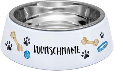 Миска для корму з іменем для собак PrintPlanet® - персоналізована миска для тварин з друком (Layout 4)