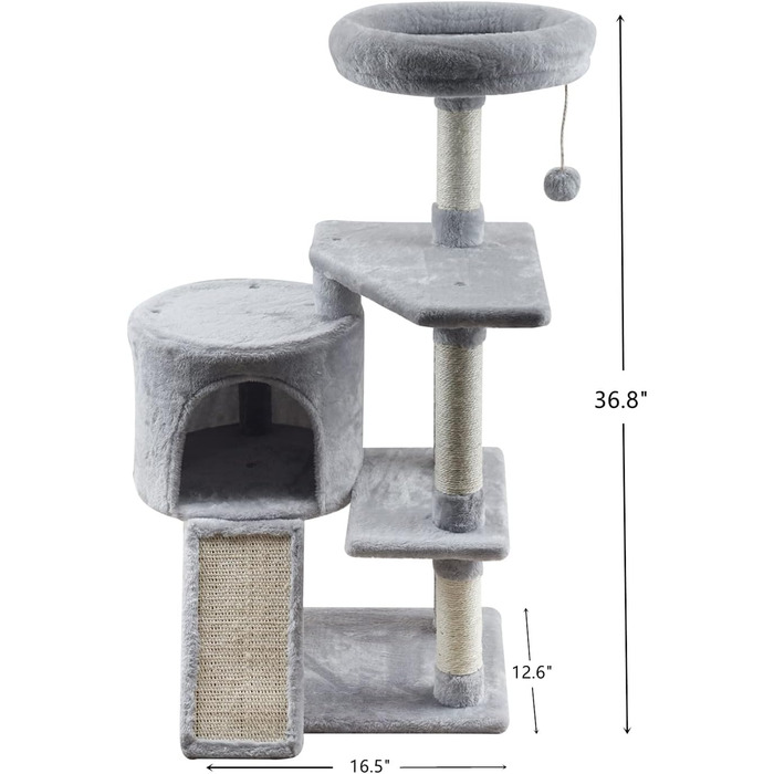 Дряпка для котів MIAO PAW 11Cat, сіра, сизаль