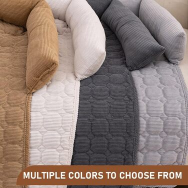 OKYUK Преміум лежанка для собак - захист дивану для тварин, ручної роботи та пральна подушка для собак, м'яка лежанка для собак для всіх розмірів (Корд Кава, 75 x 75 см) 75 x 75 x 10 см Корд Кава