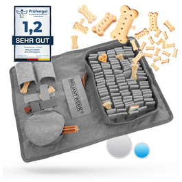 Килимок для собак - іграшка-головоломка з 5 елементами та 3 рівнями складності. Міцний матеріал, підходить для собак будь-якого розміру (сірий)