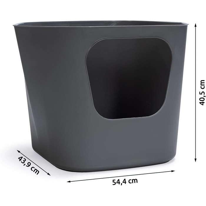 Karlie Katzentoilette Lotus Eco L - сірий лоток для котів з еко-матеріалу (54,4 x 43,9 x 40,5 см)