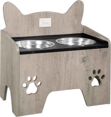 Підвищені годівниці для собак Hzuaneri з нержавіючої сталі, набір з 2 шт., антивитікаючі, для великих та середніх собак, Greige PB07105B