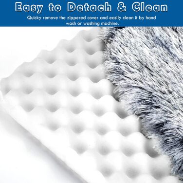 Ортопедичне ліжко для собак з печерею, 84 x 70 см, з ковдрою та антистресовою подушкою з memory foam. Підходить для собак, котів та цуценят.