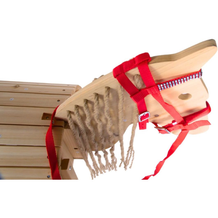 PFIFF Trenzaum 'Lotty' для іграшкових та дерев'яних коней, іграшкова вуздечка, розмір універсальний (червоний)