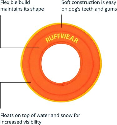 Фрізбі Ruffwear Hydro Plane для собак, помаранчевий, L, 30,5 см