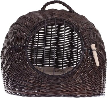 Кішка Будиночок Венге-Сірий, Корзина для кота з плетеної лози, Лежанка для кота з ручкою