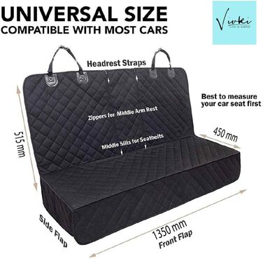 Vivki™ розкішний чохол для автосидіння собаки з ременем безпеки, антиковзаючий, водонепроникний, міцний, для більшості авто