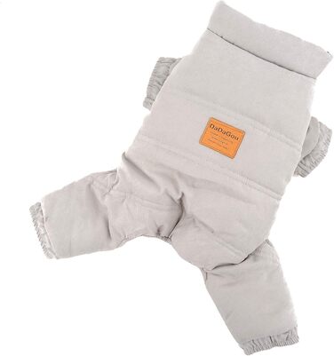 Теплий махровий халат для маленьких собак та котів, халат-піжама для чихуахуа, теплий флісовий халат, осінньо-зимовий одяг для собак, розмір XXL (спина 40 см, груди 52 см), сірий