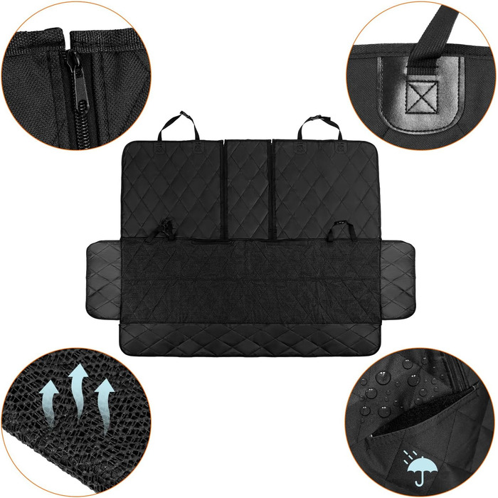 Захисний чохол на сидіння авто для собак QWORK®, універсальний, довговічний, для всіх авто, мінівенів та SUV