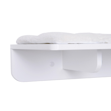 PawHut Cat Lounger Cat Tree з плюшевою подушечкою Play Ball 53 см Розважальна полиця для кішок білого кольору для щасливих котів