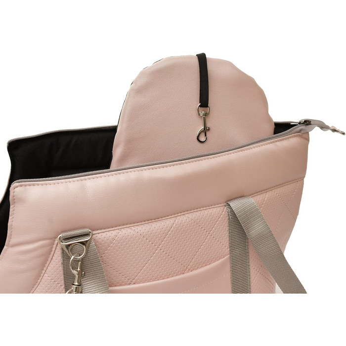 Сумка-переноска для собак та котів Boutique Zoo - рожева (штучна шкіра), до 5 кг