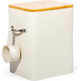 Контейнер для порошку GREELUE 6.5L з дозатором, коробка для миючого засобу, контейнер для корму, ящик для зберігання печива, кавових зерен, корму для тварин (Бежевий)