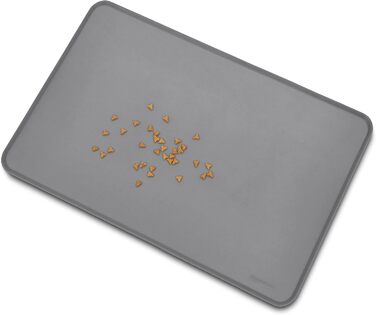 Силіконовий килимок під миску для тварин Amazon Basics, 47 x 29 см (2 шт.), сірий