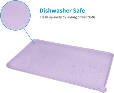 Силіконова килимок для годування собак та котів AUDWUD, водонепроникний, антиковзний, 87x58 см, квітка гібіскус