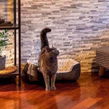 М'яке ліжко для собак та котів Ferplast - зручне та миється. Розміри: 91x72x19 см та 48x37x16 см