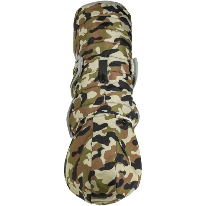 Теплий зимовий одяг для собак - тепла куртка в клітинку з капюшоном для маленьких, середніх та великих собак. Зручна жилетка для собак, тепла та стильна. Розмір S (обхват грудей 42-50 см), колір зелений.