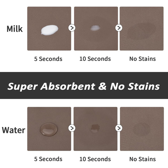 Килимок для годування домашніх тварин HotLive: вбираючий, для собак та котів, захист від бруду та води, 30x48 см (45x60 см), коричневий