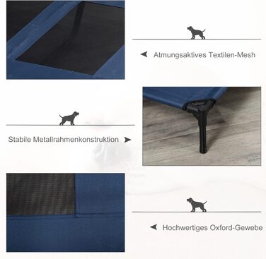 PawHut лежанка для собак, вулиця, софа для тварин, лежанка для котів, чорна, 92 x 76 x 18 см