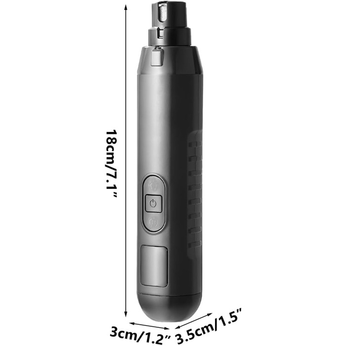 Шліфувальник для собачих кігтів MiOYOOW з LED-підсвічуванням, 5 швидкостей, USB-зарядка, тихий, для собак та котів